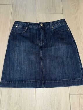 Talbots Indigo Denim A-Line Skirt